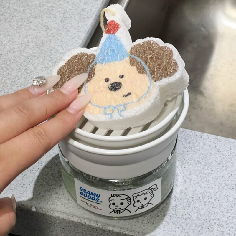 卡通洗洁精小瓶水槽按压器厨房皂液收纳盒洗涤剂分装瓶子宿舍便携