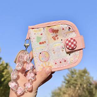 多巴胺小碎花零钱包可爱迷你卡包证件银行卡多层收纳小包随身可携