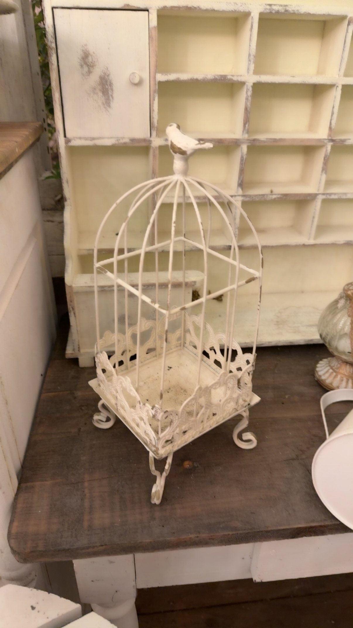 铁艺鸟笼花盆置物架花园杂货