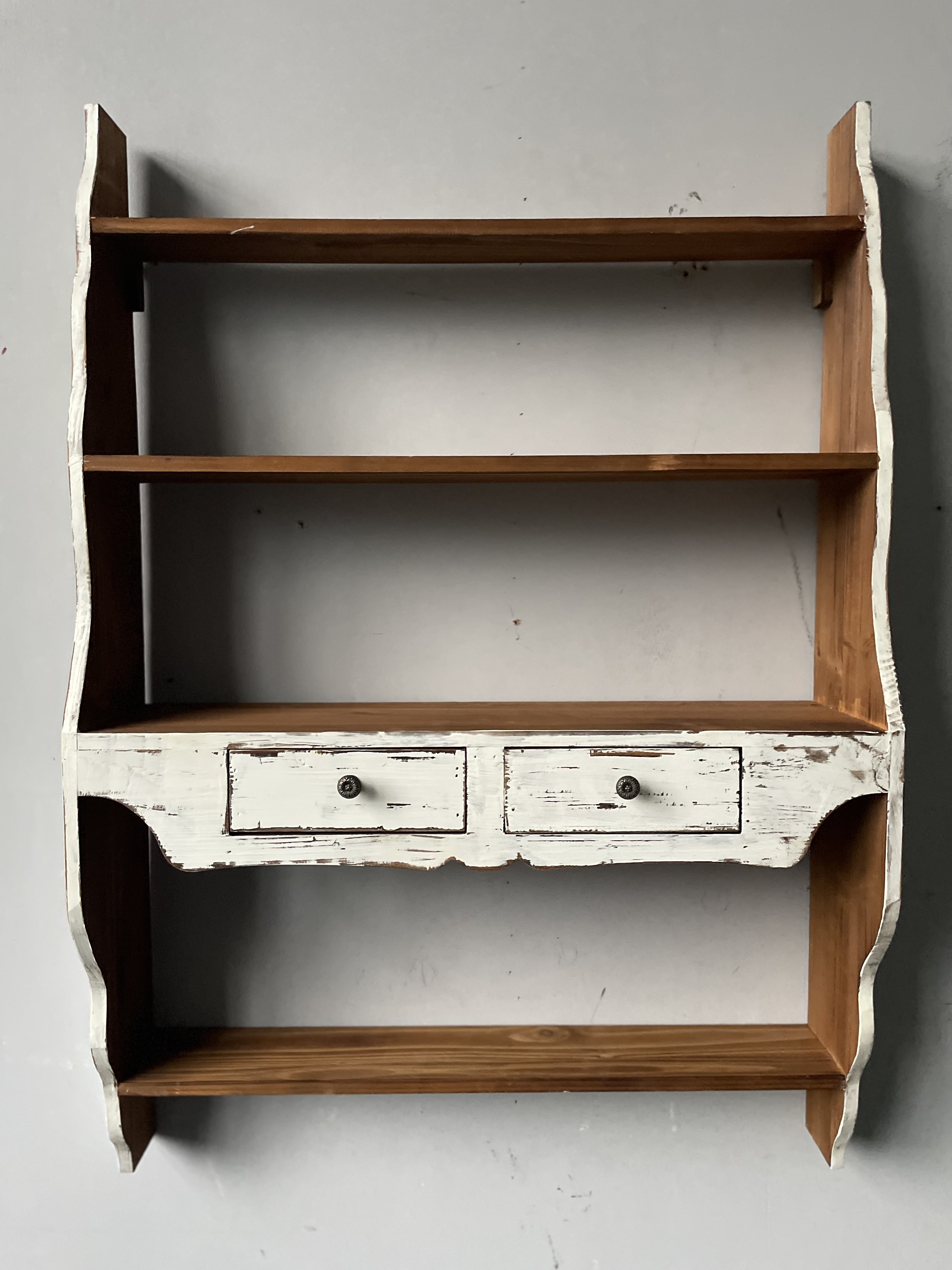 复古实木中古风杯架网红壁式墙上挂式茶杯咖啡杯收纳柜置物