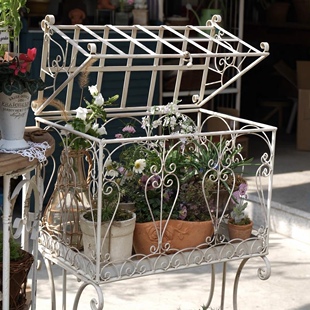 铁艺鸟笼花房花园装饰杂货摆件陈列日系复古花园暖房植物庭院