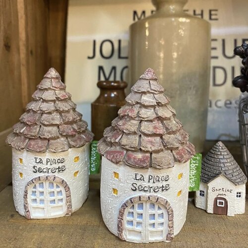 出口日系树脂小房子摆件装饰杂货户外庭院花园杂货花盆装饰