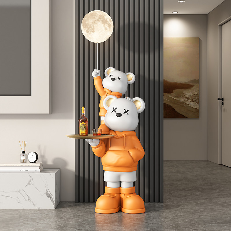 客厅暴力熊存钱罐大型落地灯摆件电视柜旁轻奢家居装饰品乔迁礼物,家居饰品,装饰摆件,淘宝优惠券,粉丝福利购,淘宝优惠卷