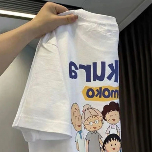 学生宽松大码 复古chic港味印花短袖 设计感半袖 T恤女夏季 上衣 韩版
