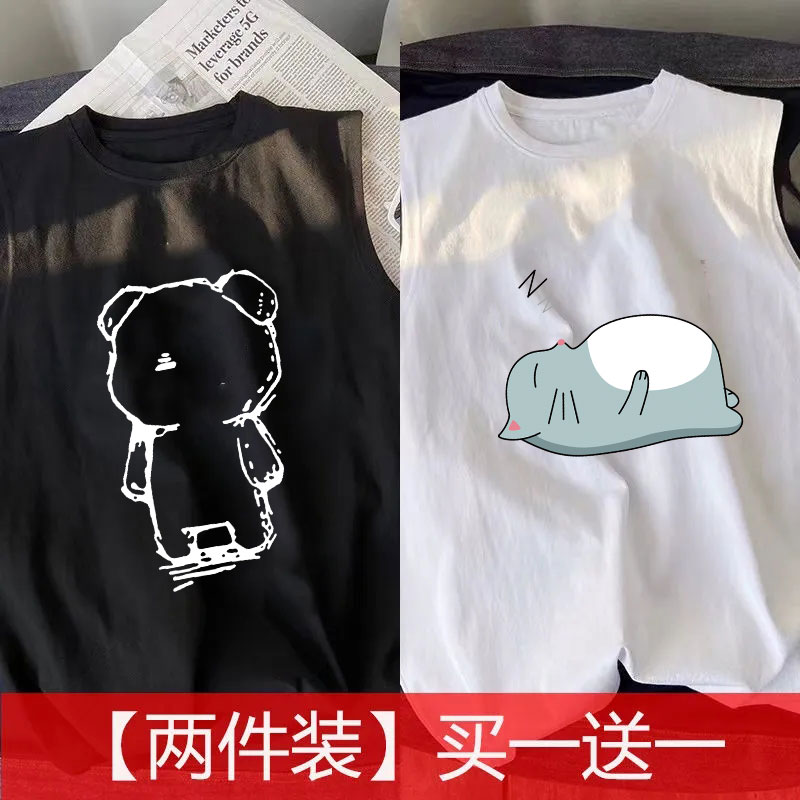 美式运动背心t恤女夏季新款