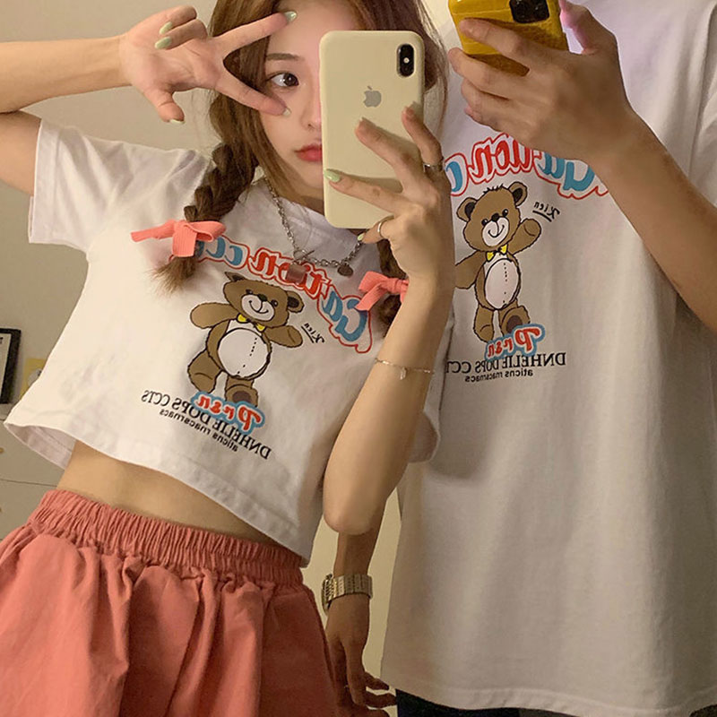 不一样情侣装夏装2024新款潮流网红高级感小众设ins情人节短袖t恤