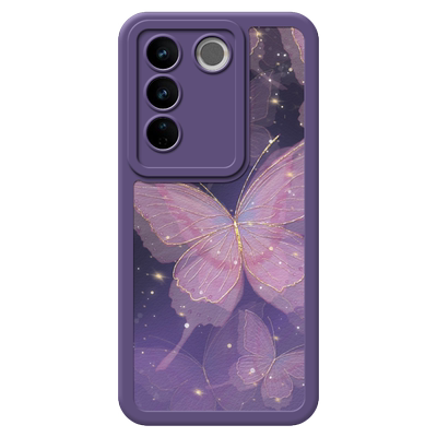 vivos16时尚蝴蝶小羊皮手机壳