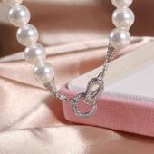 18k铜包金镶钻锆石珍珠毛衣链链接收尾扣长条款 DIY配件