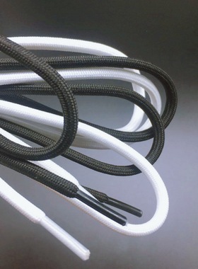 鞋带圆绳适用于nike耐克dunk斯凯奇aj1篮球运动鞋男女黑白色鞋绳