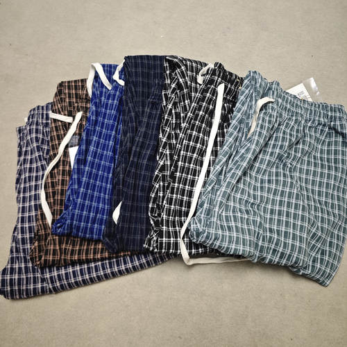 明星之秀909德绒磨毛加大加肥格子男女同款家居裤保暖遛弯裤舒适