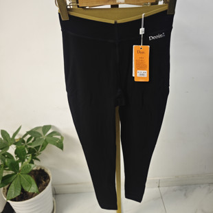 Deoiros女小黑裤578九分踩脚弹力修身打底裤200克磨毛显瘦舒适