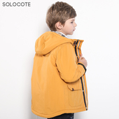 中大童保暖棉衣儿童棉袄外套8018 SOLOCOTE男童棉服加厚连帽秋冬装