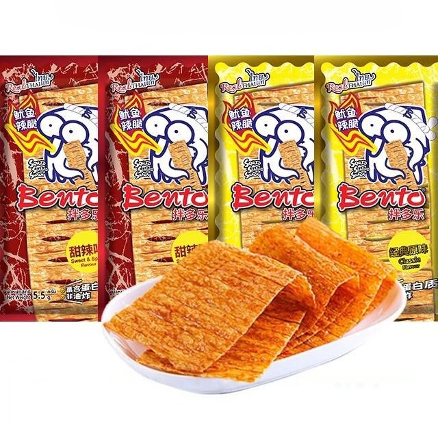 泰国进口bento拌多乐多口味鱿鱼片20g辣味手撕即食鱿鱼干特产零食