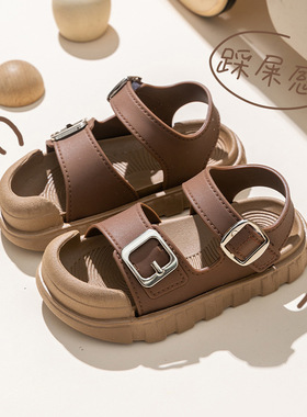 日本进口MUJIΕ女童凉鞋2025新款夏防滑软底女孩中大童魔术贴小童