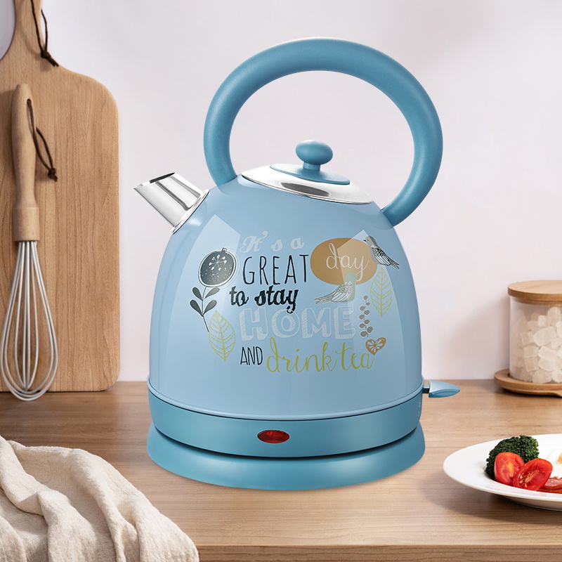 食品级304不锈钢电热水壶复古