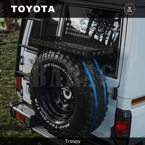 barag伯徕 toyota丰田lc78改装troopy运兵车尾门备胎行李架储物筐