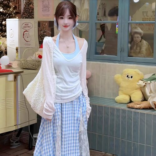 送运费险-v领薄款长袖防晒罩衫