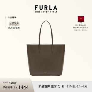 FURLA芙拉ELLA牛皮中号女士大容量手提包托特包 礼物