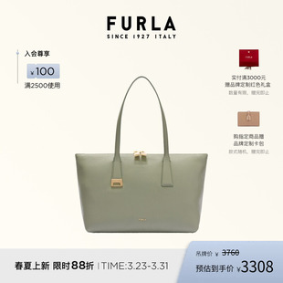 FURLA芙拉OLIVIA牛皮中号女士上班通勤手提托特包 春夏新品