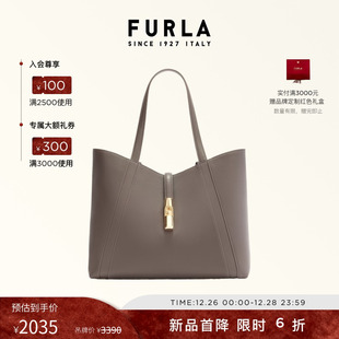 FURLA芙拉GOCCIA牛皮大号女士通勤大容量手提托特包 甄选礼遇