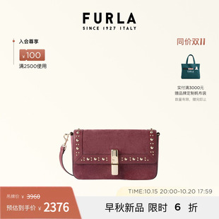FURLA芙拉IRIDE牛皮小号女士斜挎包轻奢高级感小方包