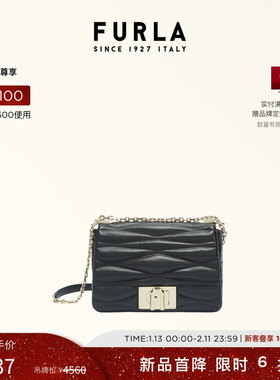 【情人节礼物】FURLA芙拉1927羊皮小号女士通勤链条包单肩斜挎包