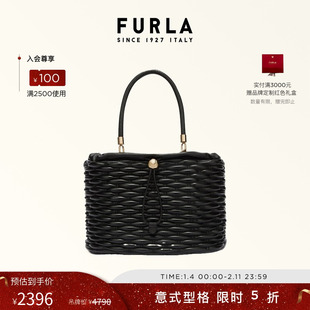【情人节礼物】FURLA芙拉MIONIDO羊皮中号女士上班通勤手提托特包