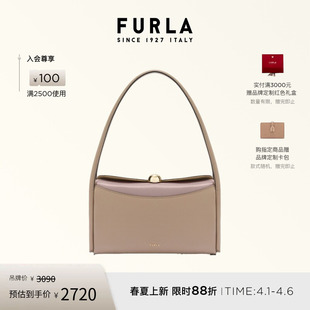 FURLA芙拉NICOLE牛皮中号女士波士顿包保龄球包 春夏新品