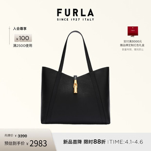 FURLA芙拉GOCCIA牛皮大号女士大容量手提托特包 礼物