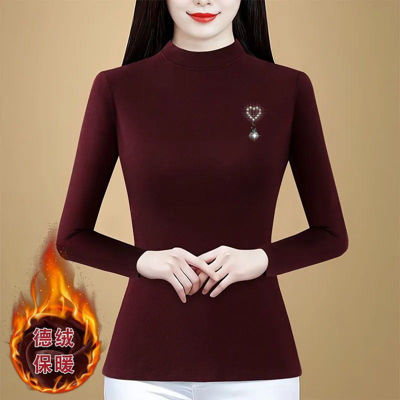 上衣冬新款一体保暖衣内搭打底衫