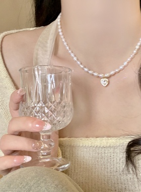 爱心项链精致桃心锁骨链