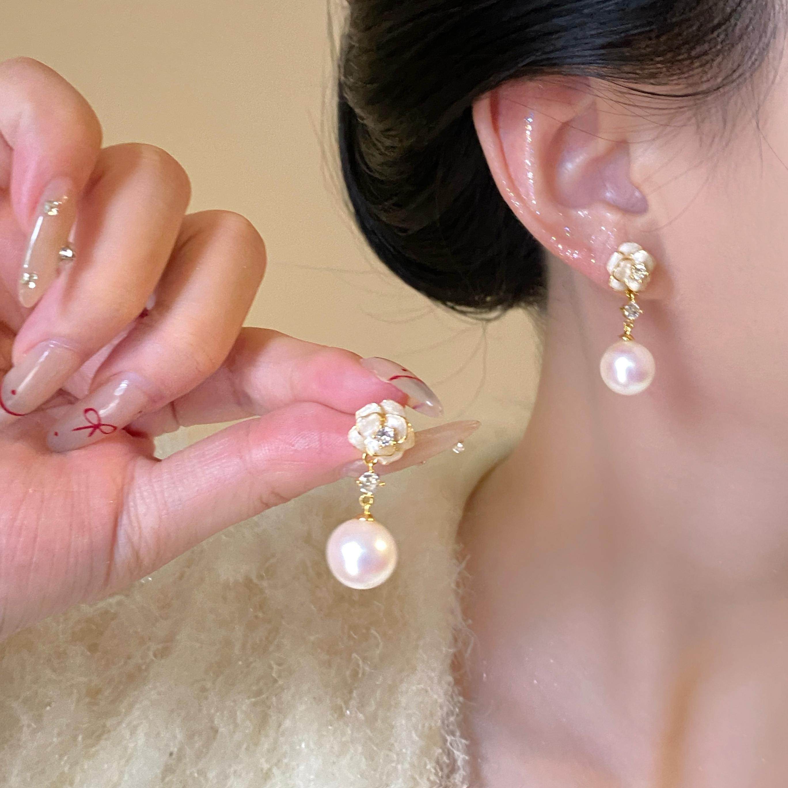 「冬日山茶」粉光珍珠法式复古轻奢优雅耳环无耳洞蚊香盘耳夹女,饰品/流行首饰/时尚饰品新,耳钉,淘宝优惠券,粉丝福利购,淘宝优惠卷