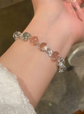 透明圆珠手链女满钻爆闪精致手串