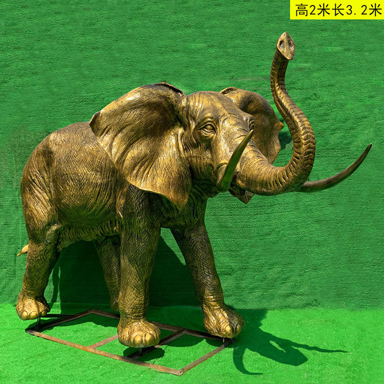 定制猛犸大象雕塑玻璃钢仿真写实