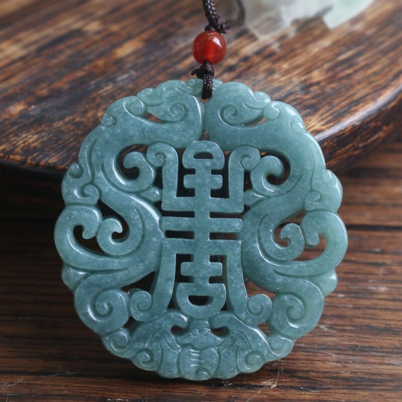 天然翡翠A货福禄寿挂件
