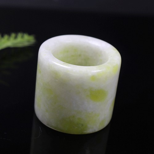 天然蓝田玉扳指玉指环手把件