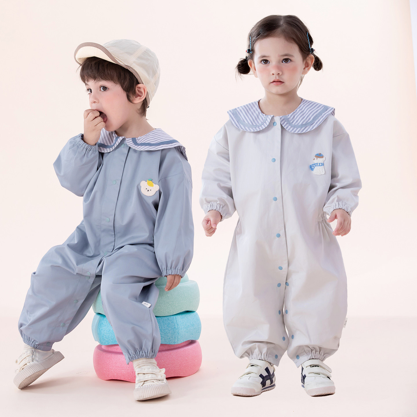 纯棉婴幼儿长袖哈衣宝宝爬爬服