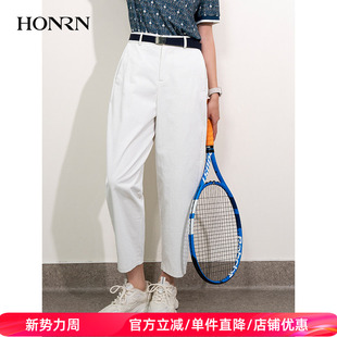 女夏季 HONRN 锥形萝卜裤 直筒阔腿休闲裤 HI22OK441 红人宽松薄款