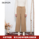 抽绳收腰显瘦直筒阔腿微喇休闲裤 HONRN 红人修身 女秋冬HI55OK127