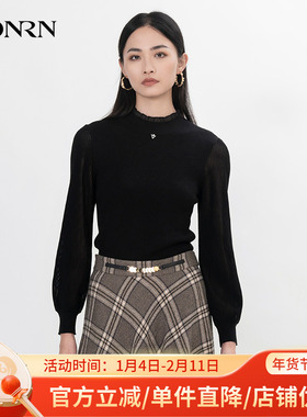 HONRN/红人修身高领打底羊毛衣针织衫内搭上衣女秋冬HI55OM103