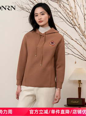 HONRN/红人休闲宽松显瘦连帽长袖套头卫衣上衣女秋冬款HI55SY186