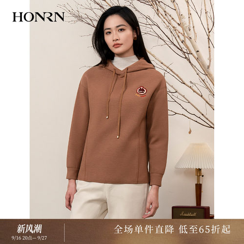 HONRN/红人连帽长袖套头卫衣上衣