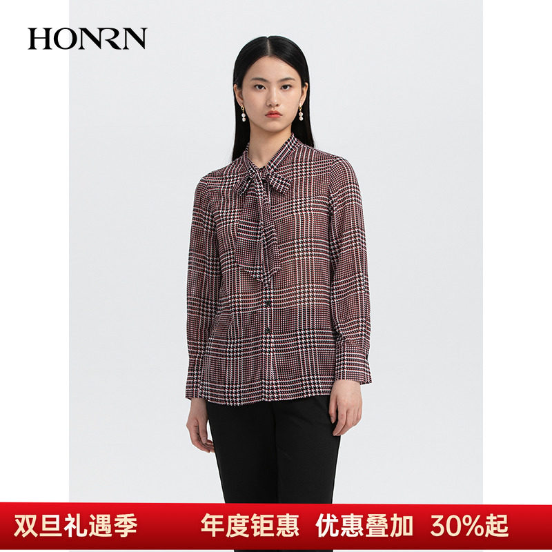 HONRN/红人宽松长袖衬衫上衣