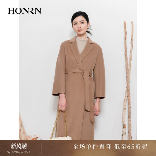 HONRN/红人双面山羊绒羊毛大衣