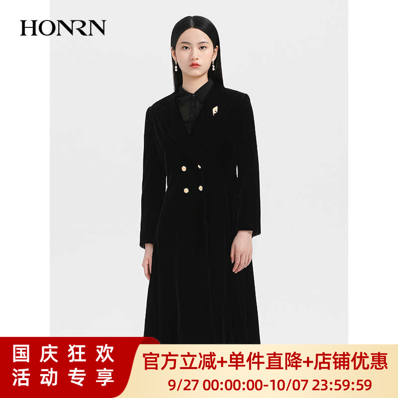 HONRN/红人长袖丝绒外套上衣