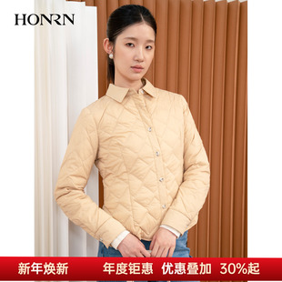 秋冬季 收腰白鹅绒羽绒服外套女款 HI55YR429 红人轻薄短款 HONRN