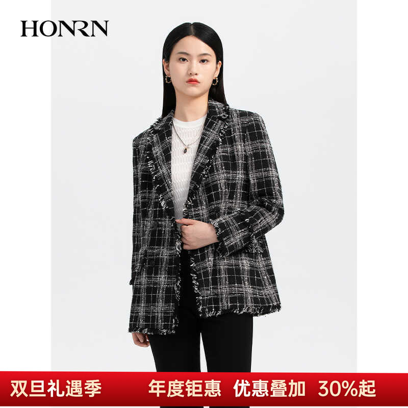 HONRN/红人长袖毛呢外套
