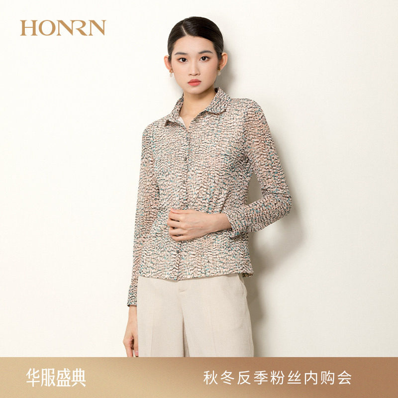 HONRN/红人长袖衬衫上衣图片