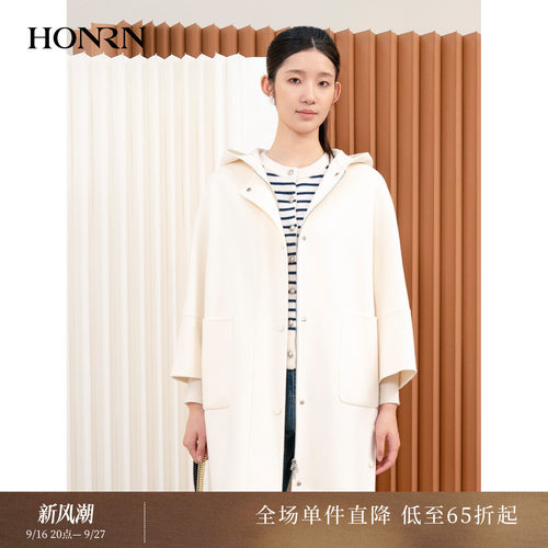 HONRN/红人双面山羊绒羊毛呢大衣