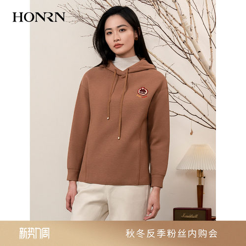 HONRN/红人连帽长袖套头卫衣上衣